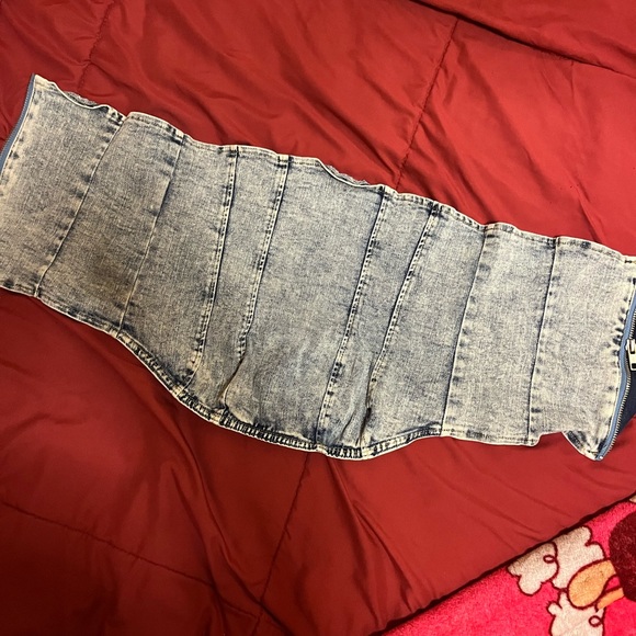 Denim tube top from shein, size small - Picture 2 of 4